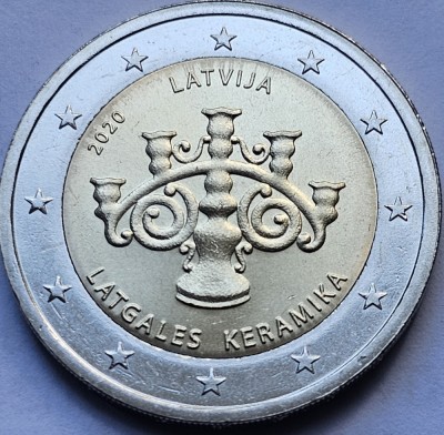 2 euro 2020 Letonia, Latgalian Ceramics, unc, km#208 foto