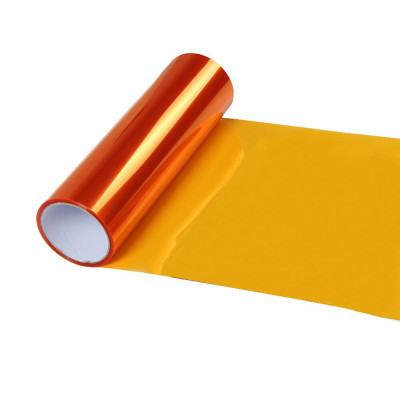 Folie protectie faruri / stopuri auto - Orange (pret/m liniar) foto