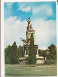 RF6 -Carte Postala- Tecuci, Statuia CFR, circulata 1976