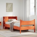VidaXL Cadru pat fără saltea, maro ceruit, 75x190 cm, lemn masiv pin