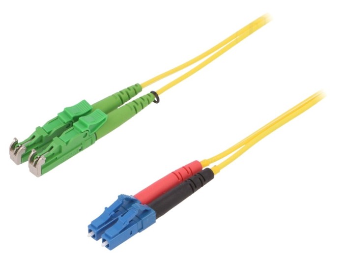 Patch cord fibră optică E2/APC, LC/UPC 1m
