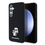 Husa pentru Samsung Galaxy S24 Plus - Karl Lagerfeld Silicone (KLHCS24MSMHKCNPK) - Karl&amp;Choupette Metal Pin