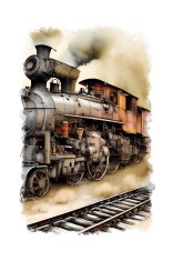 Sticker decorativ, Tren, Maro, 85 cm, 6662ST foto