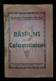 SINDICATUL PESCARILOR DIN DOLJ, RASPUNS UNOR CALOMNIATORI, CRAIOVA, 1928