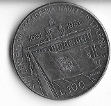 Moneda 100 lire 1981, comemorativa - Italia