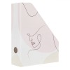 Suport Dosare și Reviste, Model Abstract, Dimensiuni 24x7.5x29.5cm, Ecru