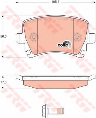 Set placute frana,frana disc VW GOLF V Variant (1K5) (2007 - 2009) TRW GDB1622 foto