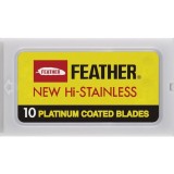Set lame profesionale Feather 10 buc lame platinum, Sinelco