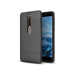 Husa Silicon Nokia 6 2018 Black Litchi