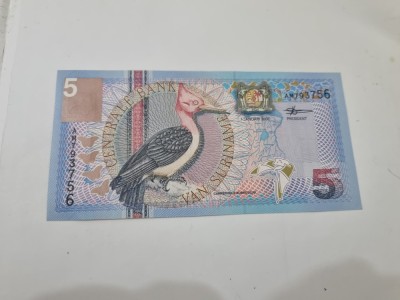bancnota suriname 5 g 2000 foto