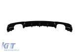 Difuzor tip M Performance Design Design potrivit pentru bara spate M Technik pe BMW Seria 3 F30 sedan, F31 break 2011-2019 -oo--oo-, lac negru Perform