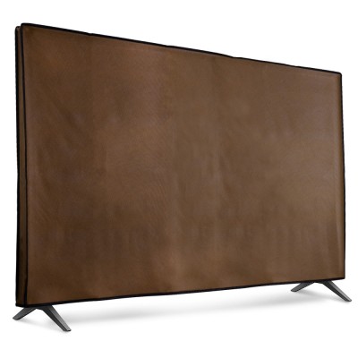 Husa de praf pentru televizor 55 inch, Kwmobile, Maro, Textil, 51703.18 foto