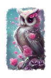 Cumpara ieftin Sticker decorativ, Bufnita, Roz, 85 cm, 6629ST, Oem