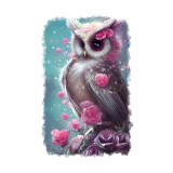 Sticker decorativ, Bufnita, Roz, 85 cm, 6629ST