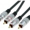 Cablu RCA x2 10m Negru