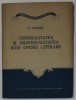 GENERALITATEA SI INDIVIDUALITATEA IDEII OPEREI LITERARE de S. DAMIAN , 1956
