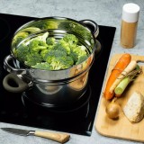 Sita din inox pentru gatit la abur 24 x 9 cm, Klausberg, legume