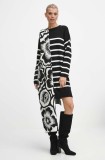 Medicine rochie culoarea negru, midi, dreaptă