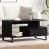 Masă de cafea vidaXL Negru Stejar 90x49x45 cm Lemn prelucrat