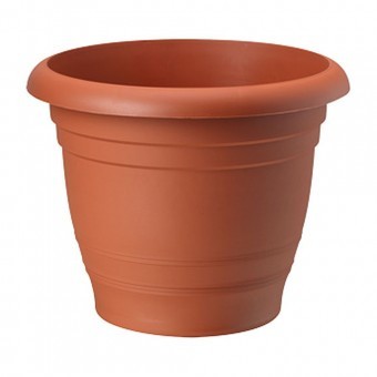 Ghiveci din plastic Strend Pro Afro 25, culoare caramiziu, 25x20 cm foto