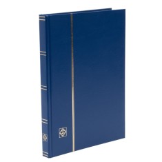 Clasor timbre cu 16file / 32pagini negre, coperta albastra