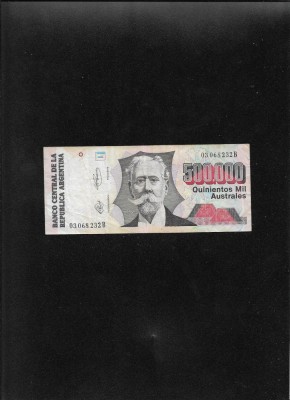 Rar! Argentina 500.000 500000 australes 1990(91) seria03068232 foto