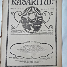 Revista Rasaritul, anul VI, nr.29-32/1924 (din cuprins, proza de V.Militaru
