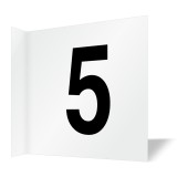Semn de culoare proiectat numărul 5 fata verso