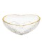 Bol elegant Pufo Gold Heart pentru servire alune, fistic, bomboane, fructe, gustari, 18 cm