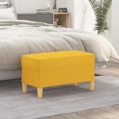 vidaXL Bancă, galben deschis, 70x35x41 cm, textil
