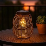 Felinar Solar de Bambus Maro cu Bec LED - Design Suspendabil, CMCLASS