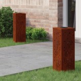 vidaXL Lumină LED Solară pentru Alei 2 pcs Oțel Corten Oțel Corten 879771