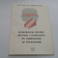 MEMORATOR PENTRU METODE CANTITATIVE IN PSIHOLOGIE SI SOCIOLOGIE -ANDREI NOVAK