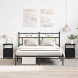 Noptiere 2 buc. stejar negru 34x35,5x50 cm lemn stratificat