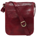 Geanta dama messenger,crossbody, din piele naturala, rosu bordo, GD112D