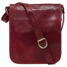 Geanta dama messenger,crossbody, din piele naturala, rosu bordo, GD112D