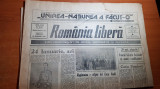 Ziarul romania libera 24 ianuarie 1990-sarbatoarea unirii lui cuza