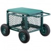 Carucior multifunctional pentru gradina cu sezut, 760×520×440 mm, Capacitate 181 kg, Otel, Roti gonflabile