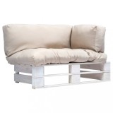 vidaXL Canapea de grădină din paleți cu perne nisipii, lemn de pin 277380