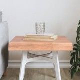 VidaXL Blat masă, 40x40x(2-6) cm, maro, lemn tratat contur organic