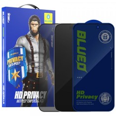 Folie de protectie Ecran Privacy Blueo Anti-Peep pentru Apple iPhone 16 Pro Max, Sticla Securizata, Full Glue