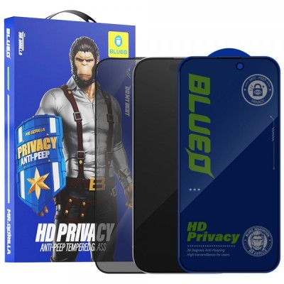 Folie de protectie Ecran Privacy Blueo Anti-Peep pentru Apple iPhone 11 / XR, Sticla Securizata, Full Glue foto