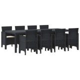 vidaXL Set de masă pentru grădină 9 pcs Antracit Ratan Polt 3378736