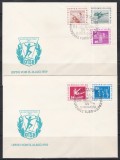 Germania RDG 1959 - Al treilea Festival de Gimnastică și Sport de la Leipzig, 2 FDC-uri, SET COMPLET