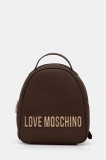 Love Moschino rucsac culoarea maro, mic, cu imprimeu, JC4197PP1NKD0301
