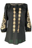 Bluza tip ie dama B2, negru/bej marimea S