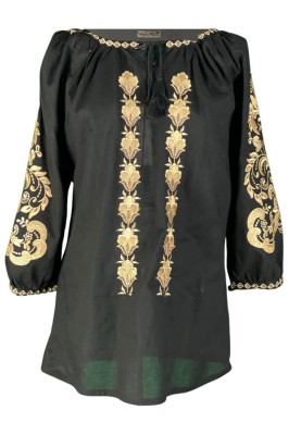 Bluza tip ie dama B2, negru/bej , marimea M foto