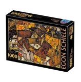Cumpara ieftin Puzzle adulti D-Toys Egon Schiele - Crescent of Houses, 1000 piese