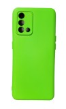 Husa silicon protectie camera cu microfibra in interior Oppo A74 4G Verde Neon