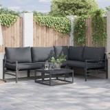 vidaXL Set de canapele pentru grădină 4 pcs Antracit Oţel
